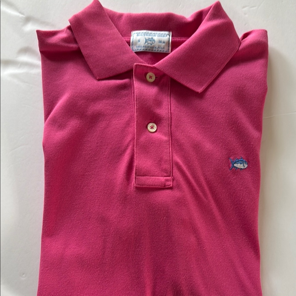 Southern Tide Polo in vibrant pink. Men’s size Small, worn once.